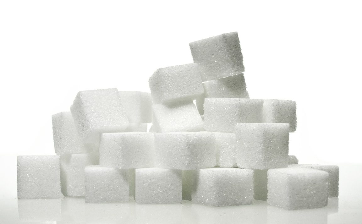 Cubes De Sucre Glucose Ingrédient Calories Énergie Fond Clair